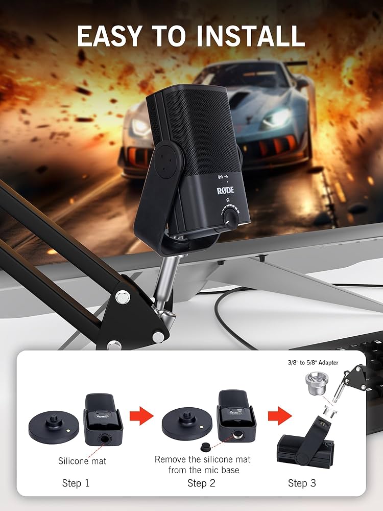 Amazon.com: SUNMON Rode NT-USB Mic Boom Arm - Mic Arm for